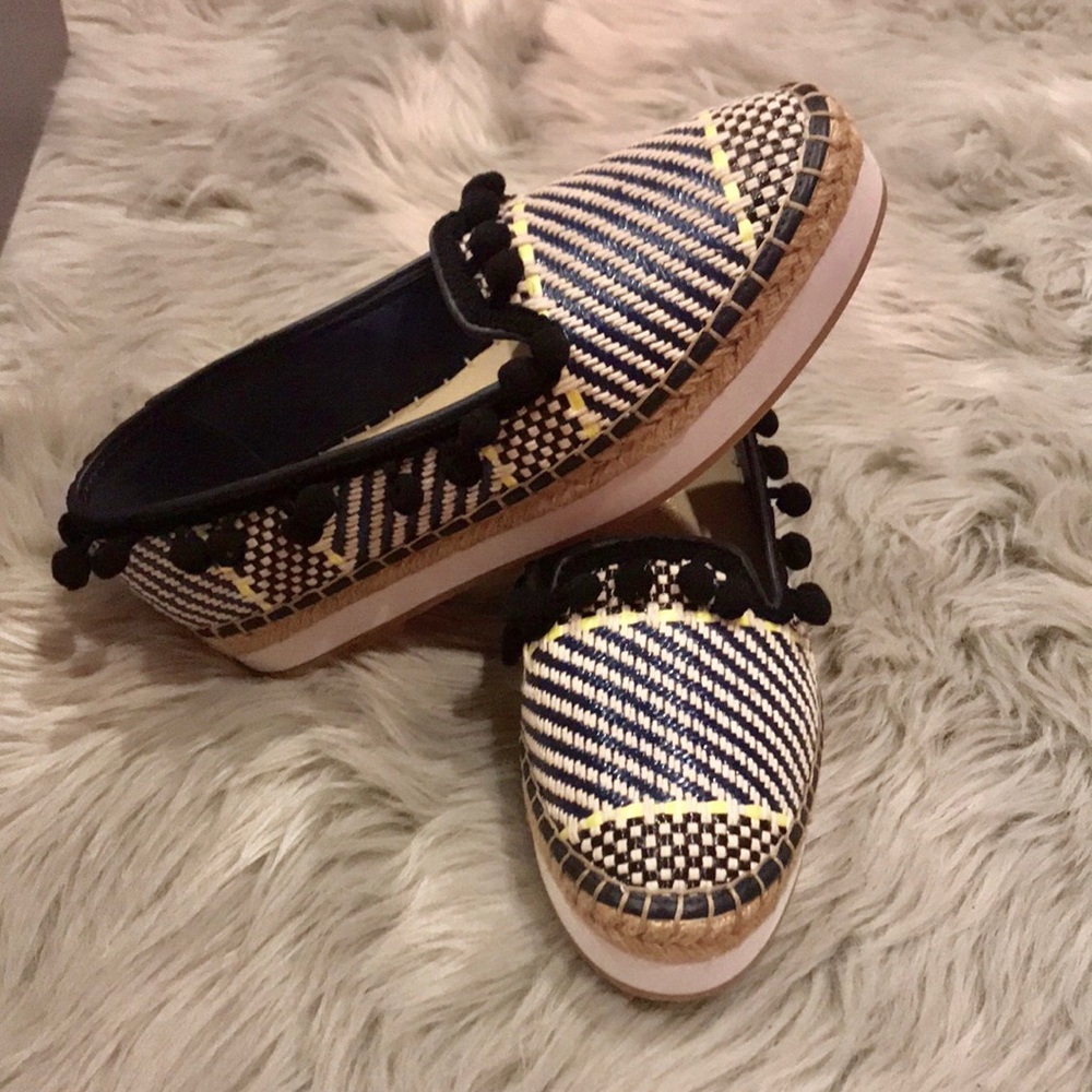 Sandra Roberts Ellie Pompom Platform Espadrille